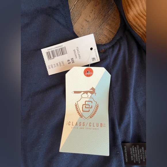 Boys 4/5 Class Club Tan Corduroy Vest with Sherpa Collar - Picture 4 of 4